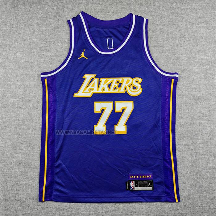 Camiseta Nino Los Angeles Lakers Luka Doncic NO 77 Statement 2025-26 Violeta
